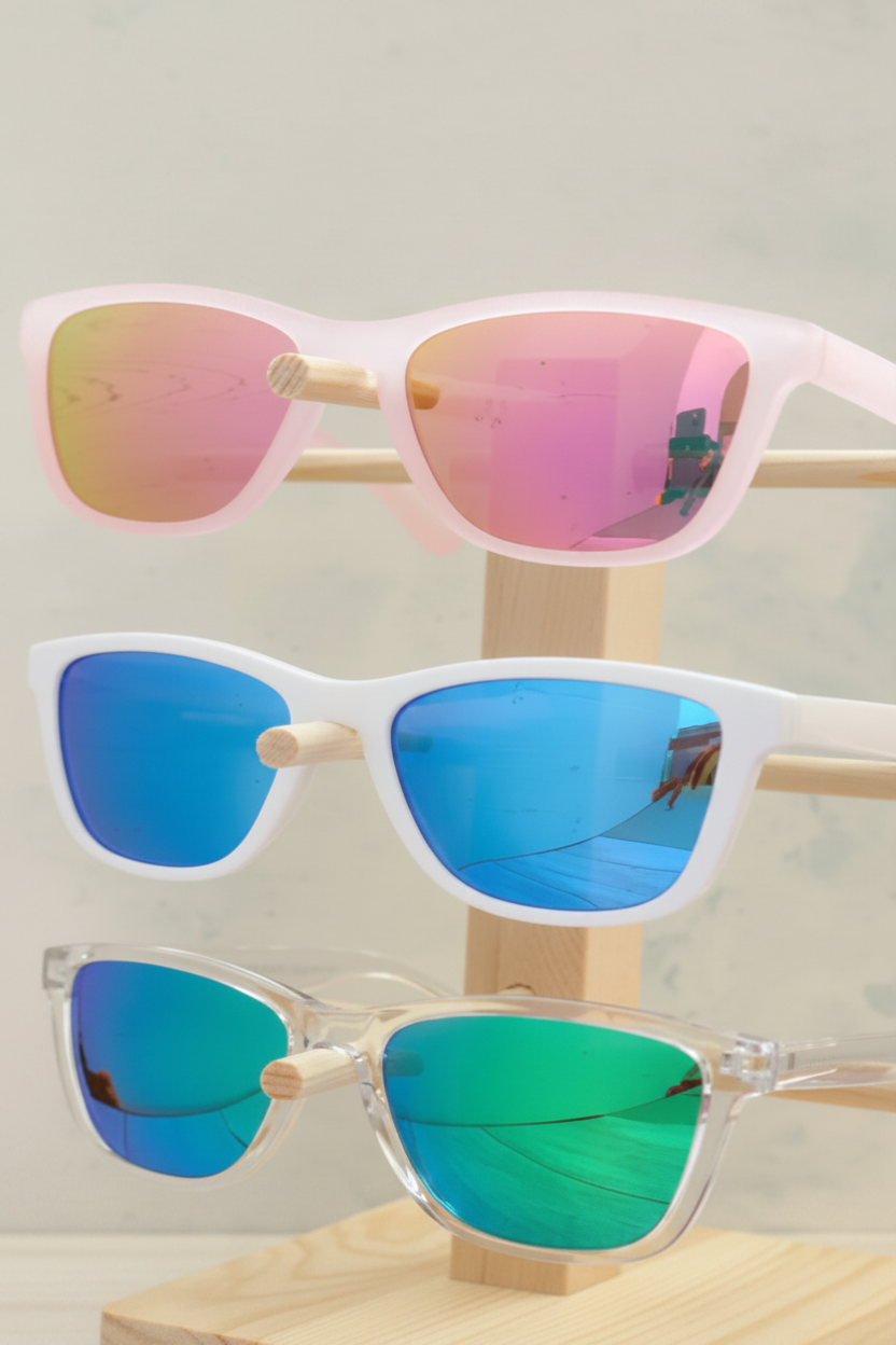 Polarised White/Blue Sunglasses