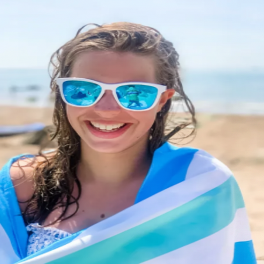 Polarised White/Blue Sunglasses