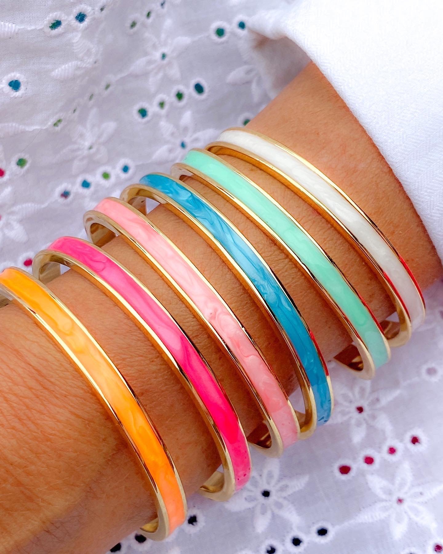 Amalfi Enamel Cuffs