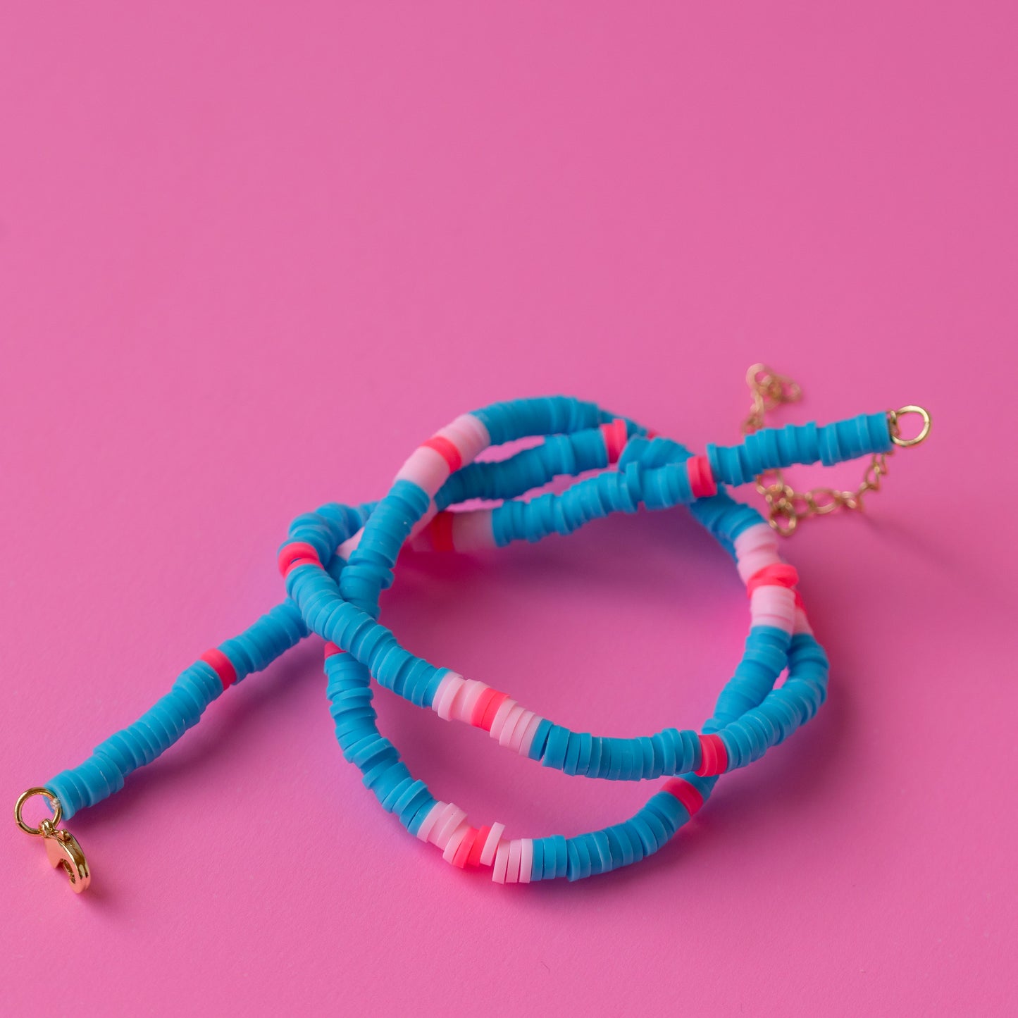 Salcombe Necklace Blue, Pink & Coral