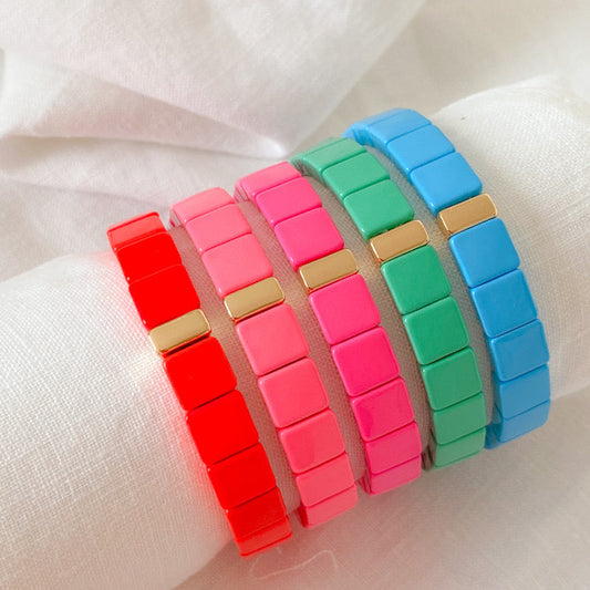 Enamel Tile Bracelet