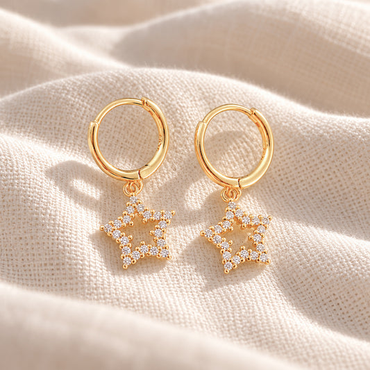 Stella Cosmic Star Huggie Earrings