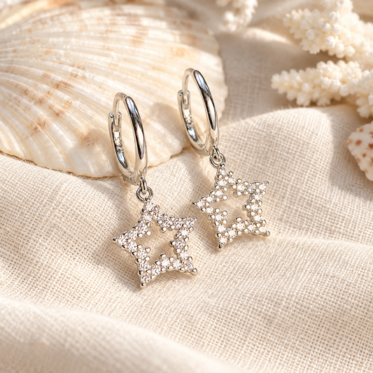 Stella Cosmic Star Huggie Earrings
