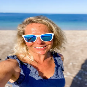 Polarised White/Blue Sunglasses