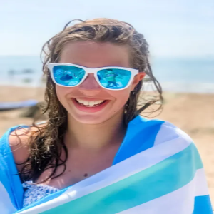 Polarised White/Blue Sunglasses