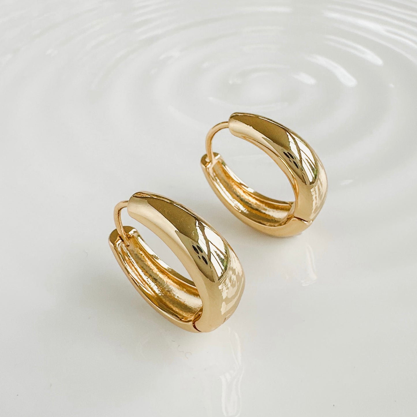 Iris Gold Hoop Earrings